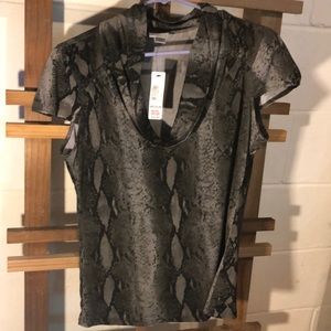 Worthington stretch cowl neck dress shirt